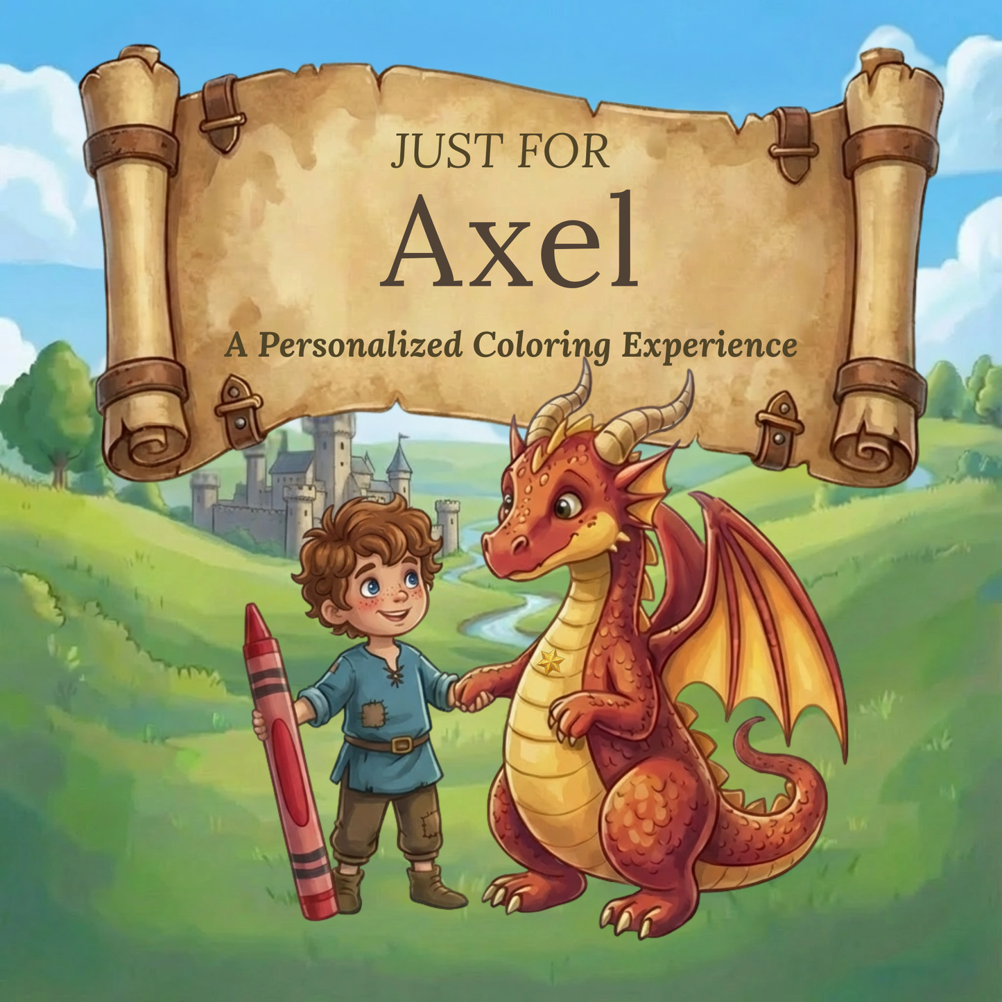 Axel Personalized Coloring Book | Ages 4-8 | L.K. Bunting