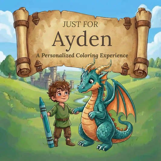 Ayden Personalized Coloring Book | Ages 4-8 | L.K. Bunting