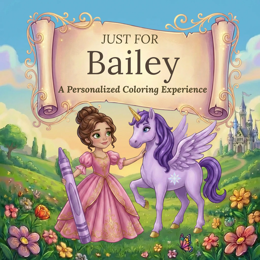 Bailey Personalized Coloring Book | Ages 4-8 | L.K. Bunting