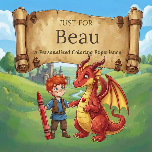 Beau Personalized Coloring Book | Ages 4-8 | L.K. Bunting