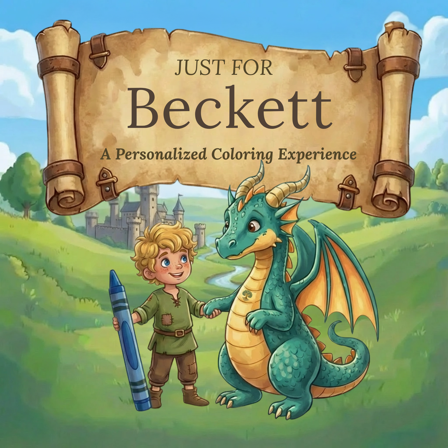 Beckett Personalized Coloring Book | Ages 4-8 | L.K. Bunting