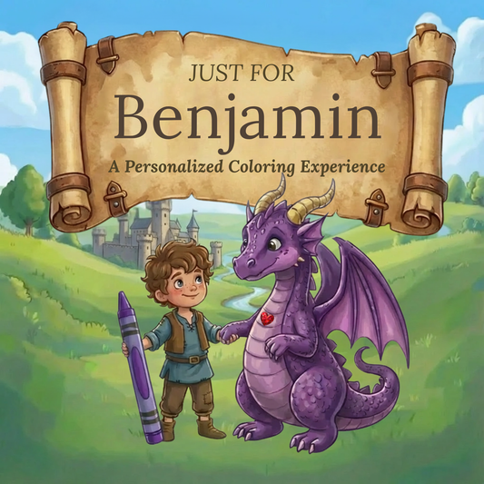 Benjamin Personalized Coloring Book | Ages 4-8 | L.K. Bunting