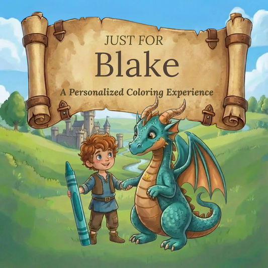 Blake Personalized Coloring Book | Ages 4-8 | L.K. Bunting