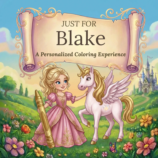 Blake Personalized Coloring Book | Ages 4-8 | L.K. Bunting