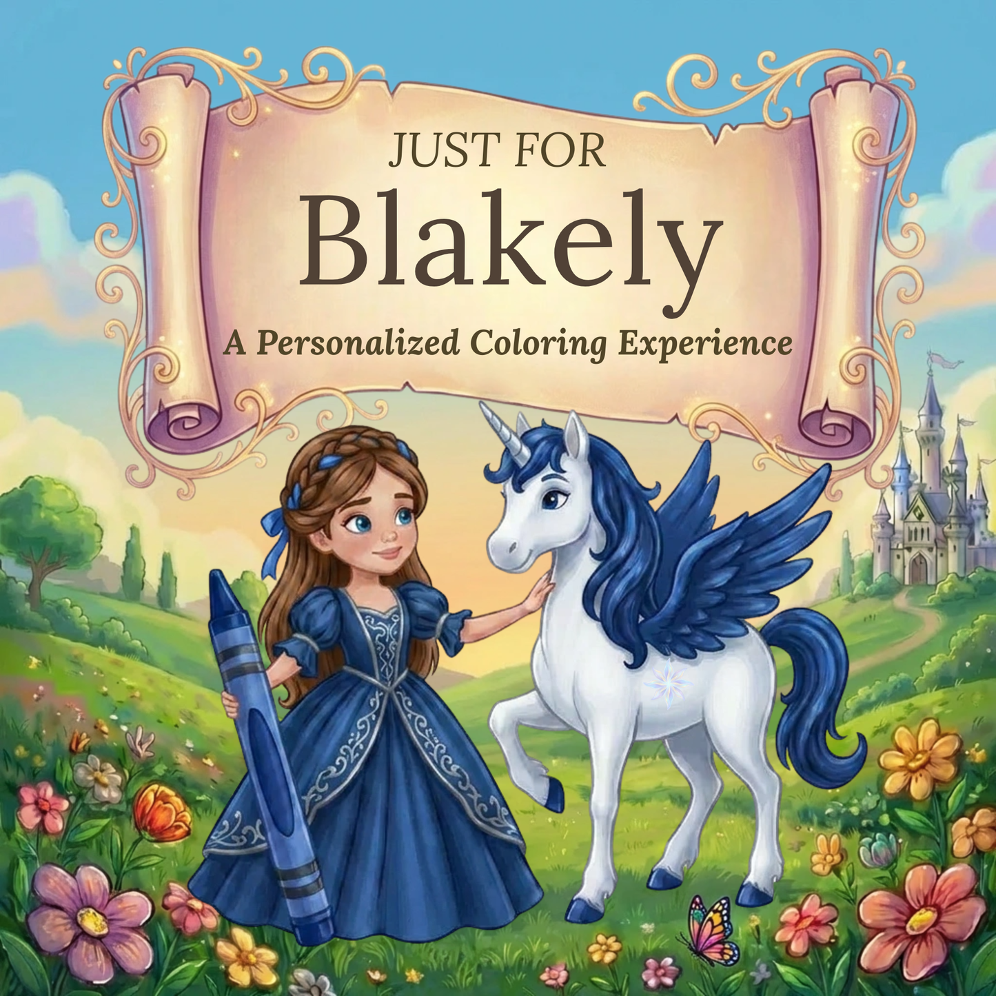Blakely Personalized Coloring Book | Ages 4-8 | L.K. Bunting