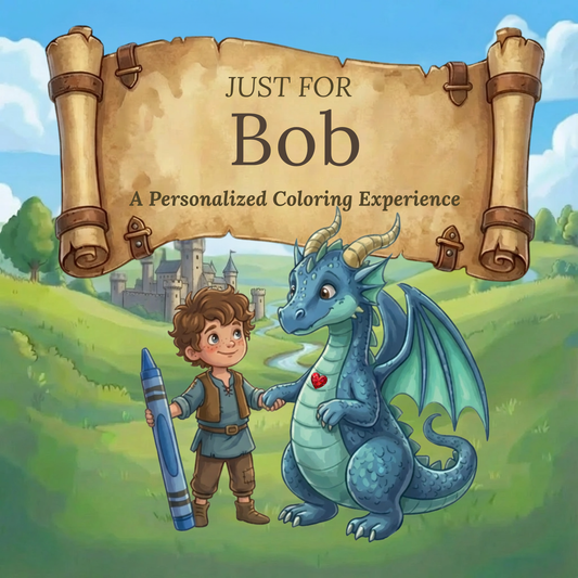 Bob Personalized Coloring Book | Ages 4-8 | L.K. Bunting