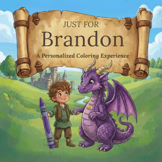 Brandon Personalized Coloring Book | Ages 4-8 | L.K. Bunting