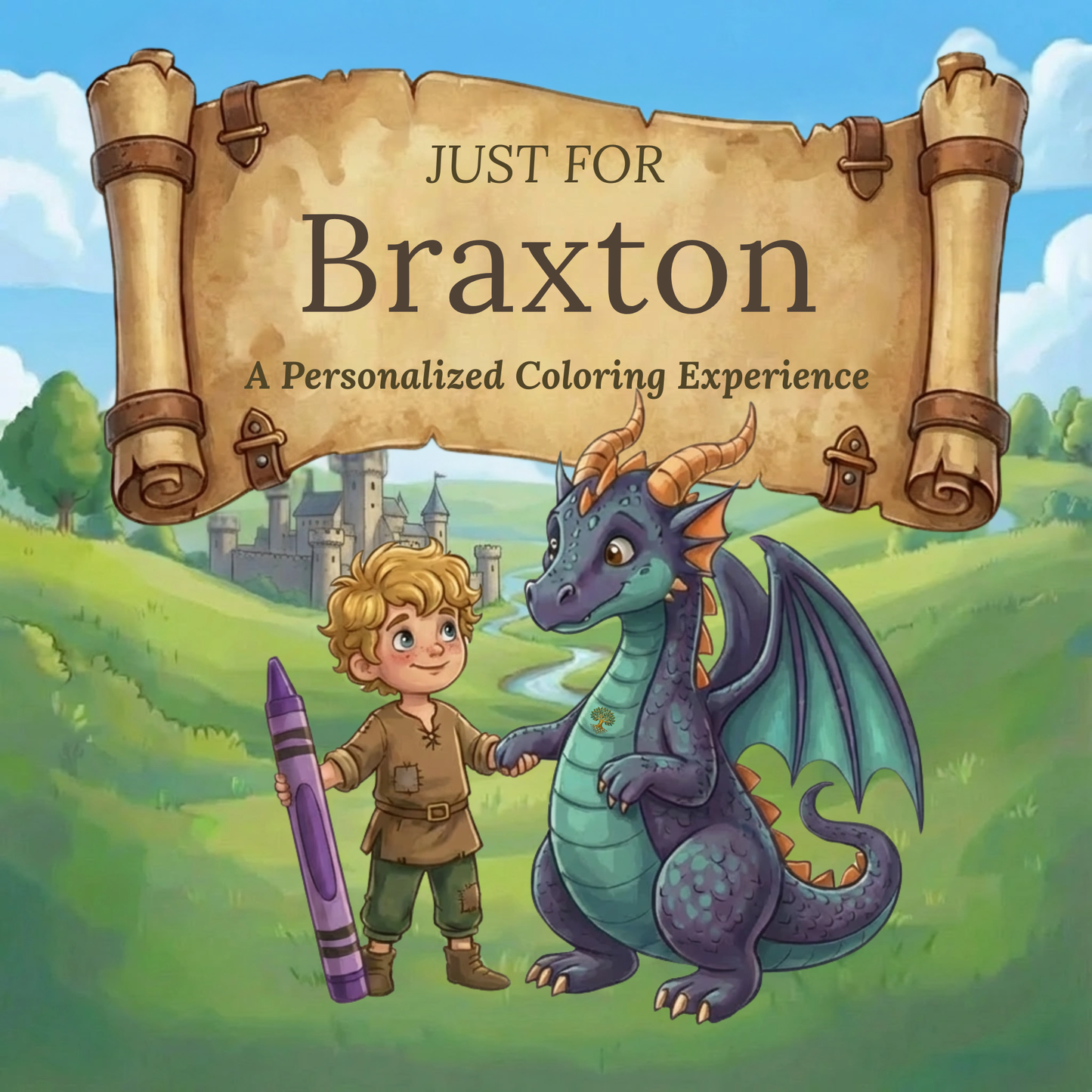 Braxton Personalized Coloring Book | Ages 4-8 | L.K. Bunting