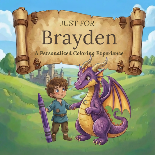 Brayden Personalized Coloring Book | Ages 4-8 | L.K. Bunting