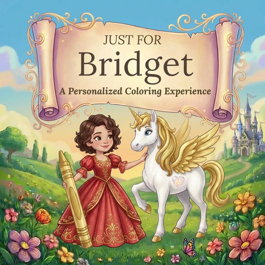 Bridget Personalized Coloring Book | Ages 4-8 | L.K. Bunting