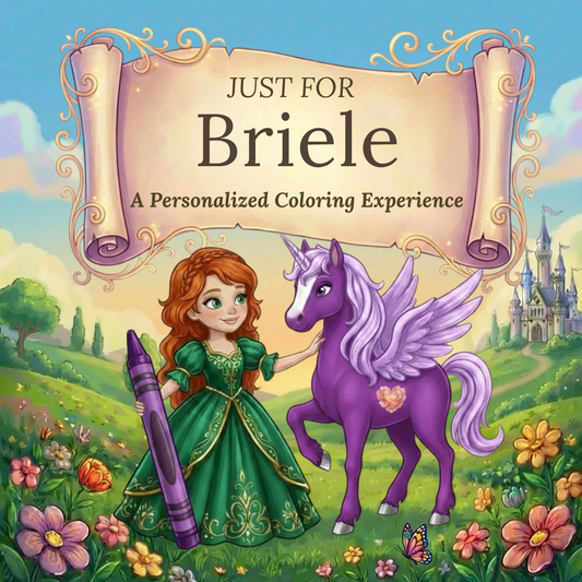Briele Personalized Coloring Book | Ages 4-8 | L.K. Bunting