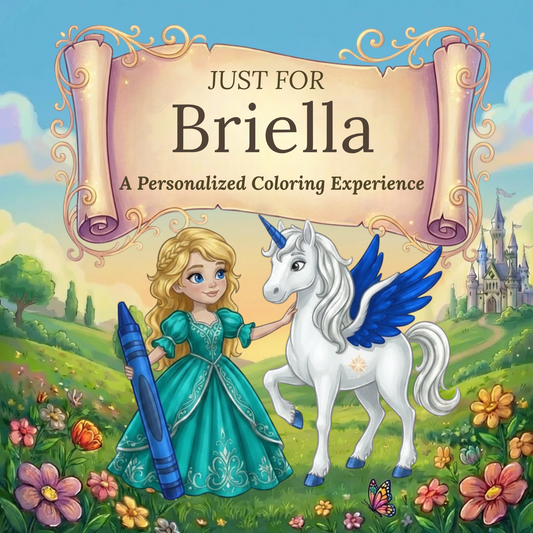 Briella Personalized Coloring Book | Ages 4-8 | L.K. Bunting