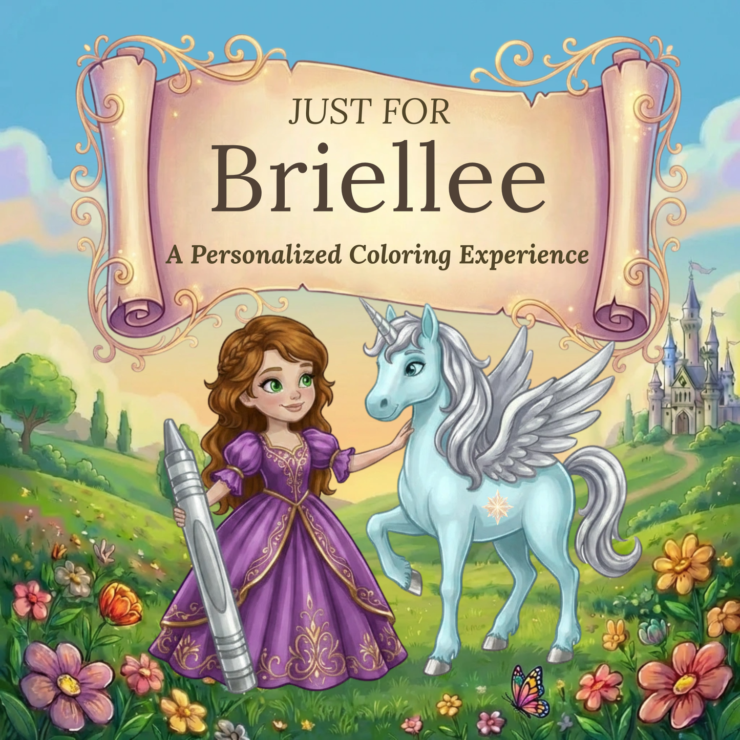 Briellee Personalized Coloring Book | Ages 4-8 | L.K. Bunting
