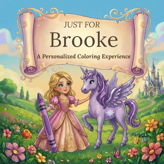 Brooke Personalized Coloring Book | Ages 4-8 | L.K. Bunting