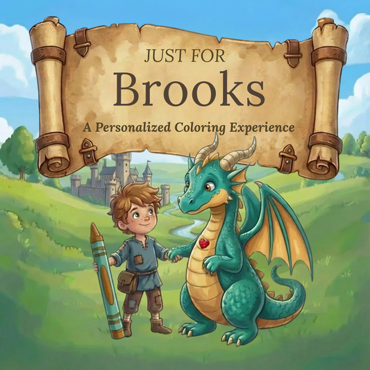 Brooks Personalized Coloring Book | Ages 4-8 | L.K. Bunting