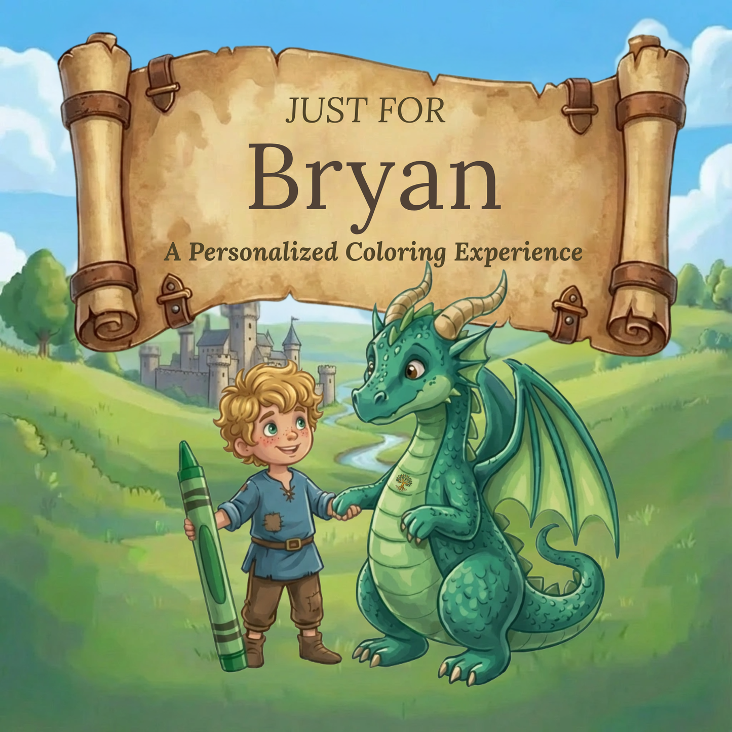 Bryan Personalized Coloring Book | Ages 4-8 | L.K. Bunting