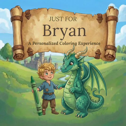 Bryan Personalized Coloring Book | Ages 4-8 | L.K. Bunting