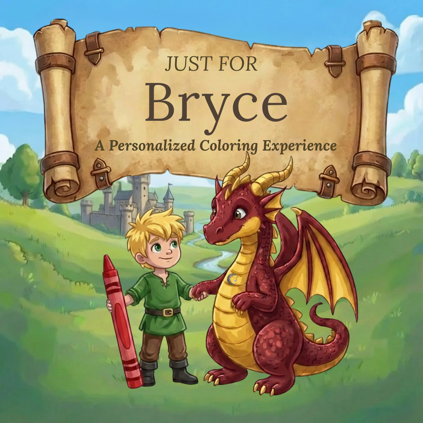 Bryce Personalized Coloring Book | Ages 4-8 | L.K. Bunting