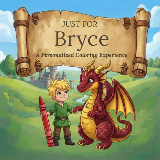 Bryce Personalized Coloring Book | Ages 4-8 | L.K. Bunting