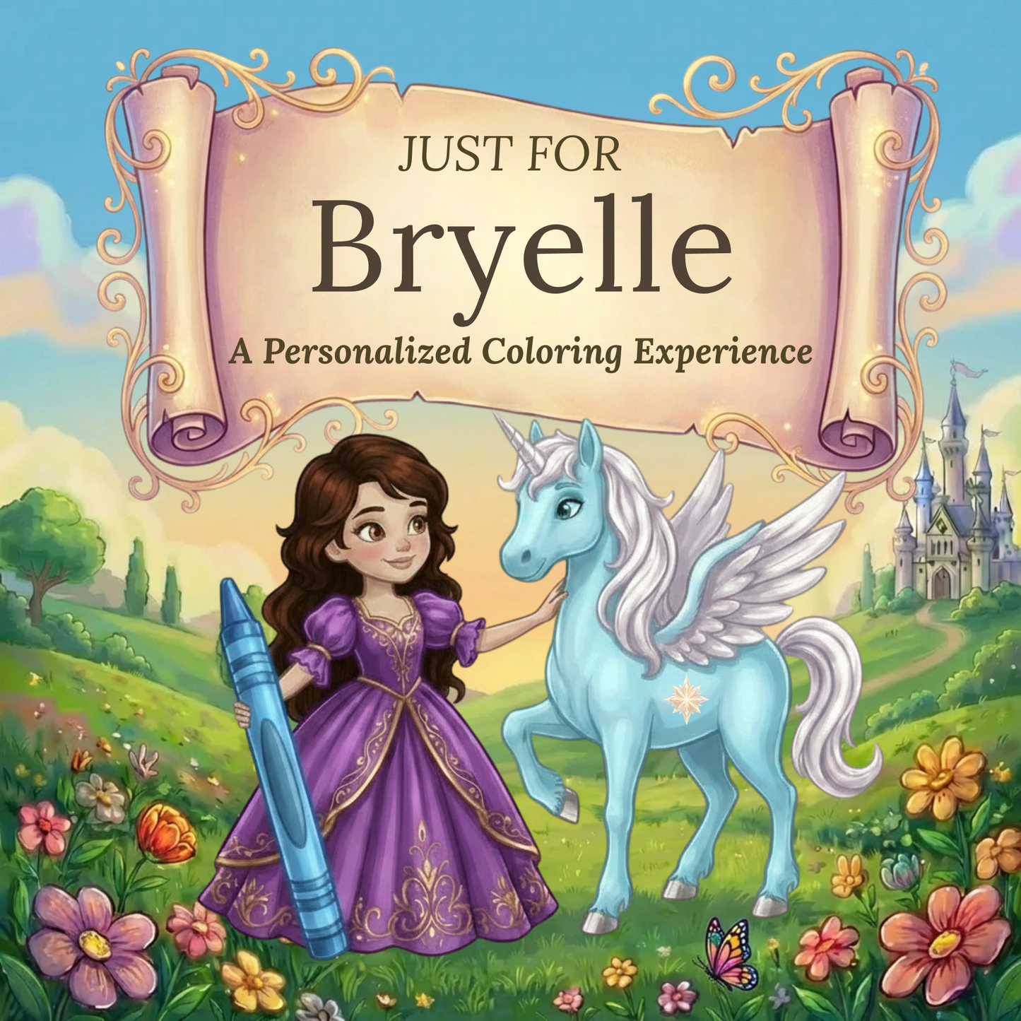 Bryelle Personalized Coloring Book | Ages 4-8 | L.K. Bunting