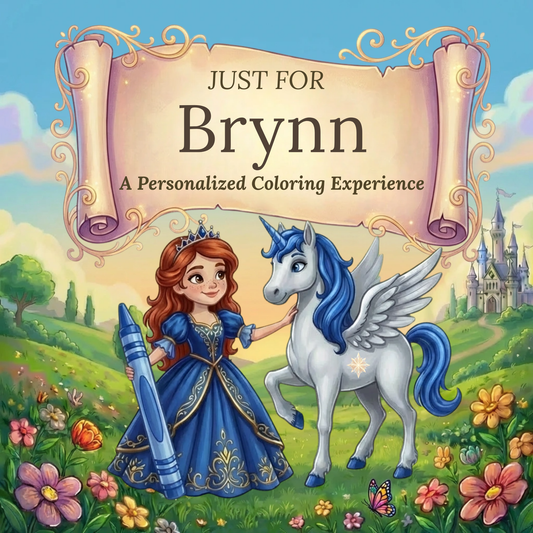 Brynn Personalized Coloring Book | Ages 4-8 | L.K. Bunting