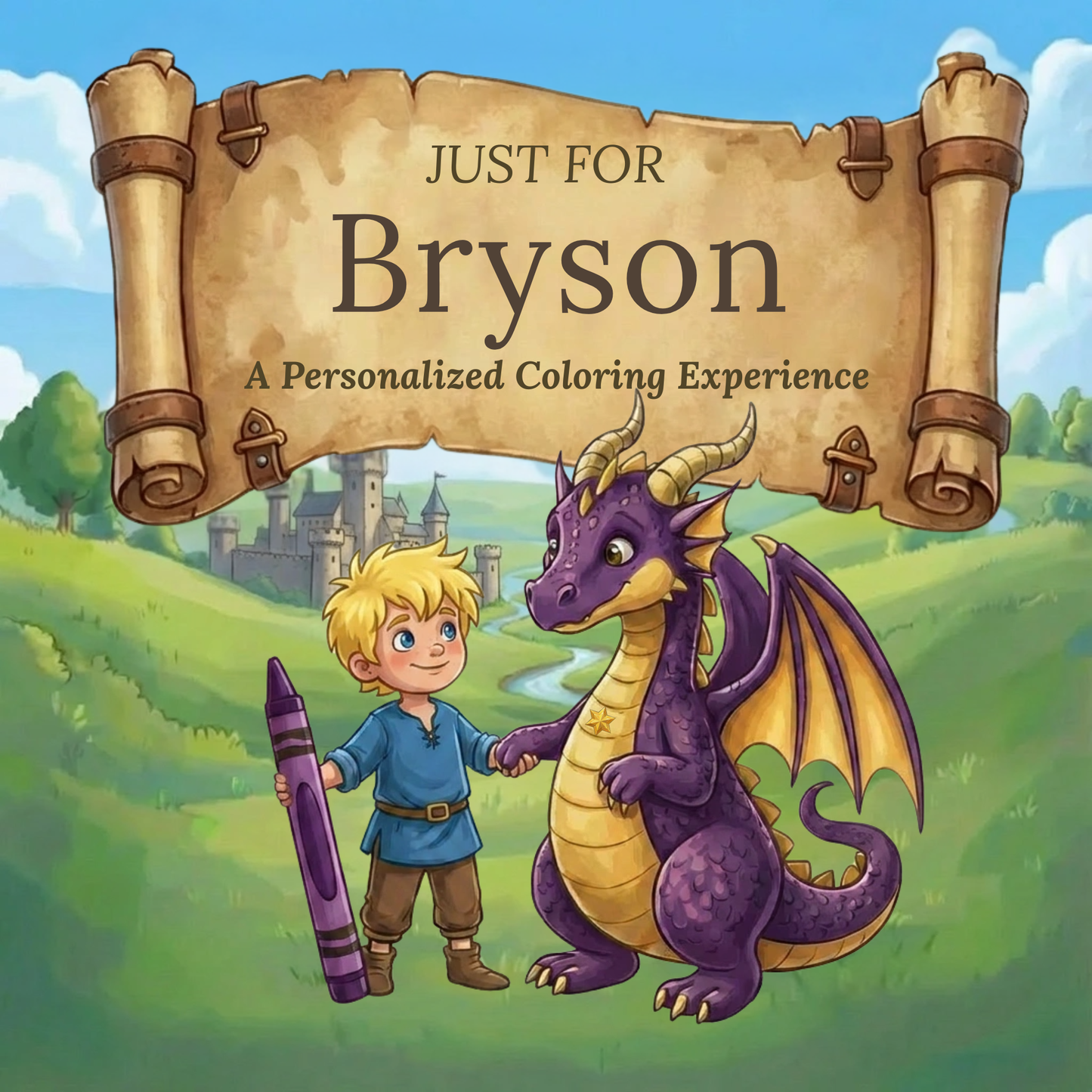 Bryson Personalized Coloring Book | Ages 4-8 | L.K. Bunting
