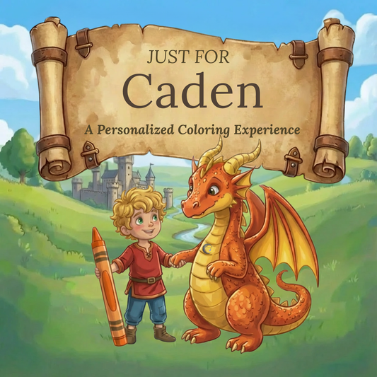 Caden Personalized Coloring Book | Ages 4-8 | L.K. Bunting