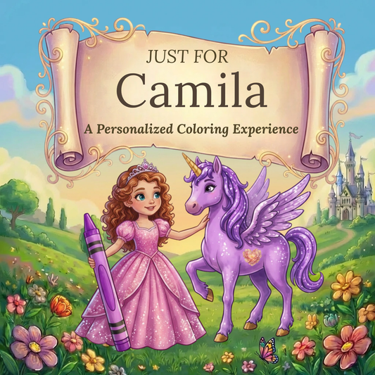 Camila Personalized Coloring Book | Ages 4-8 | L.K. Bunting