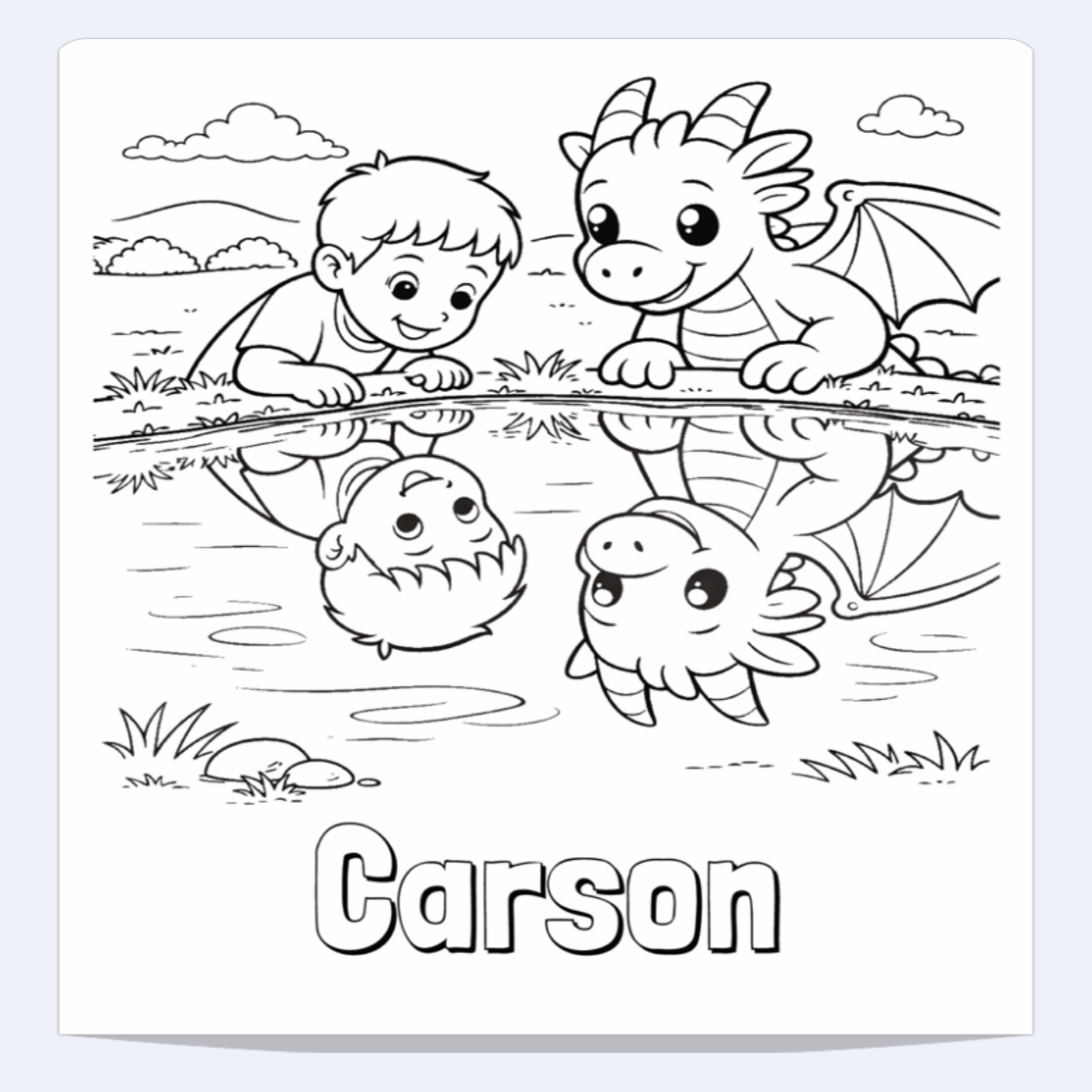 Carson Personalized Coloring Book | Ages 4-8 | L.K. Bunting