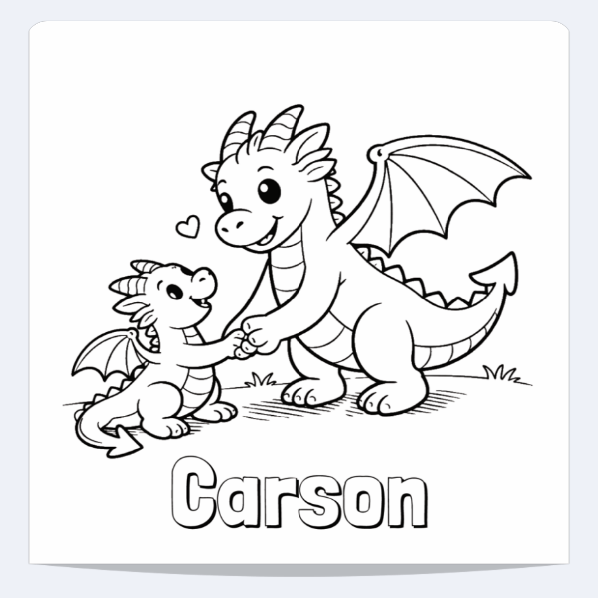 Carson Personalized Coloring Book | Ages 4-8 | L.K. Bunting