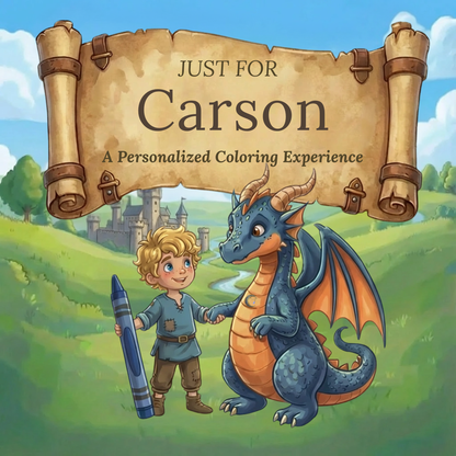 Carson Personalized Coloring Book | Ages 4-8 | L.K. Bunting
