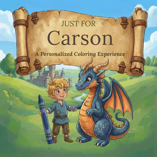 Carson Personalized Coloring Book | Ages 4-8 | L.K. Bunting