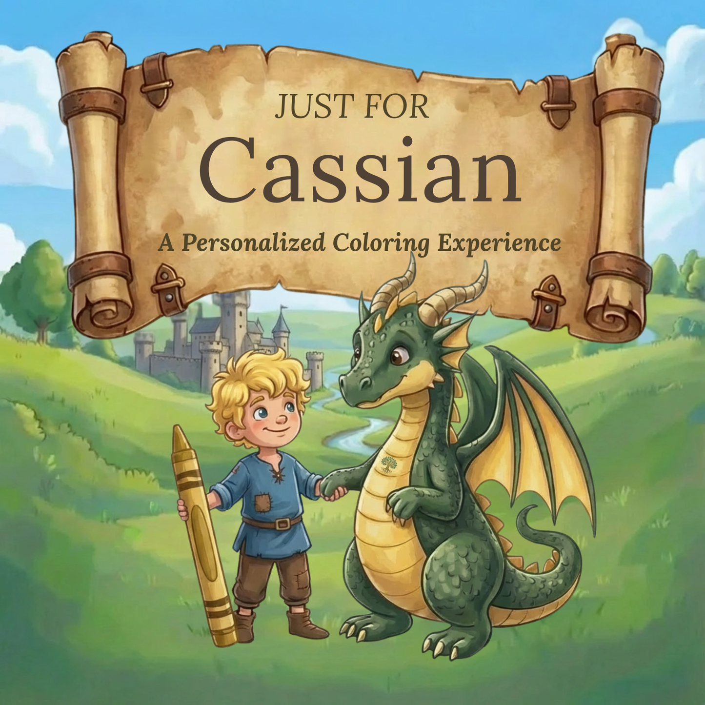 Cassian Personalized Coloring Book | Ages 4-8 | L.K. Bunting