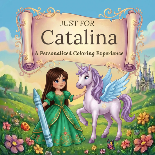 Catalina Personalized Coloring Book | Ages 4-8 | L.K. Bunting