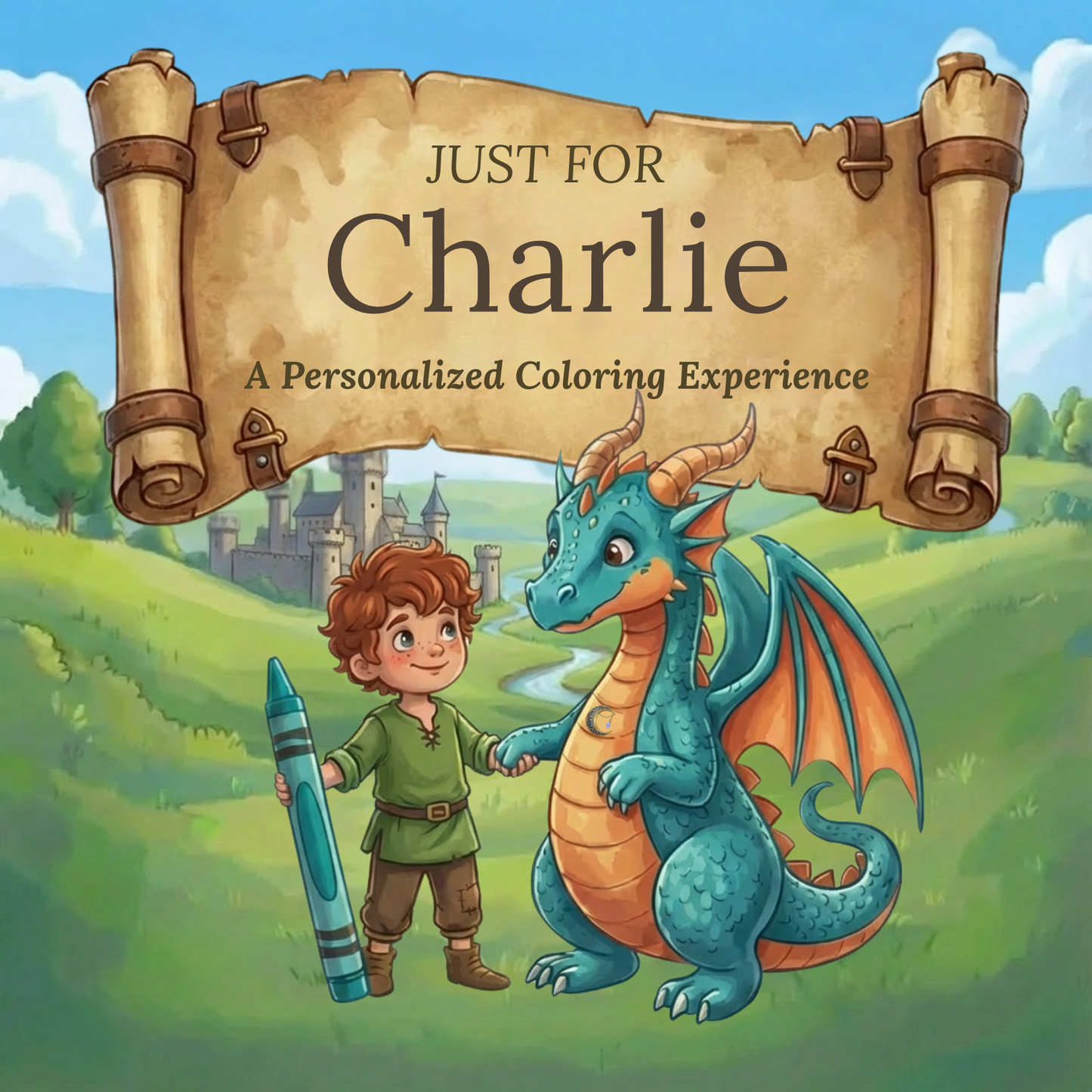 Charlie Personalized Coloring Book | Ages 4-8 | L.K. Bunting