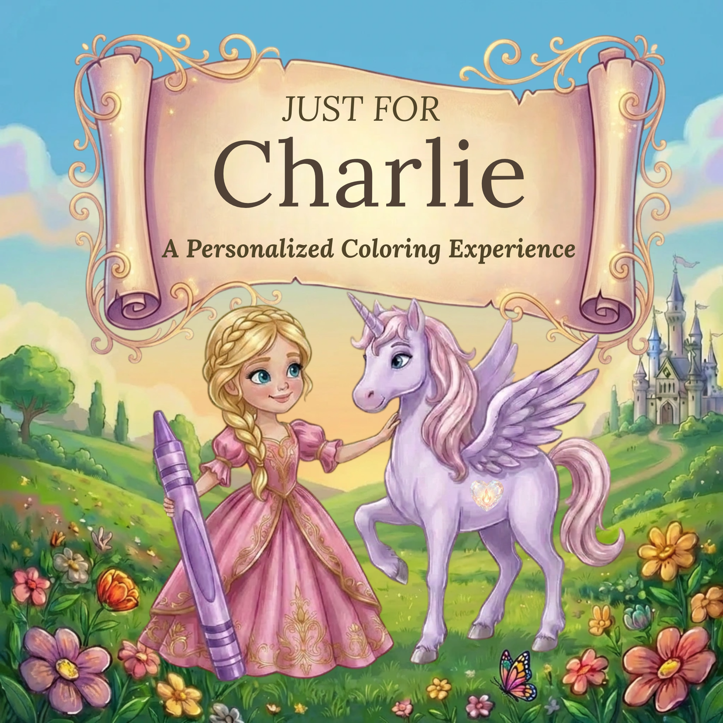Charlie Personalized Coloring Book | Ages 4-8 | L.K. Bunting
