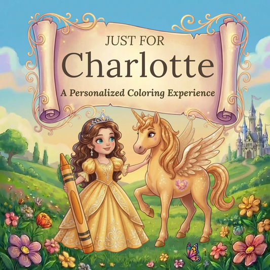 Charlotte Personalized Coloring Book | Ages 4-8 | L.K. Bunting