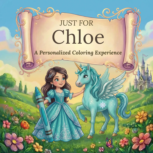 Chloe Personalized Coloring Book | Ages 4-8 | L.K. Bunting