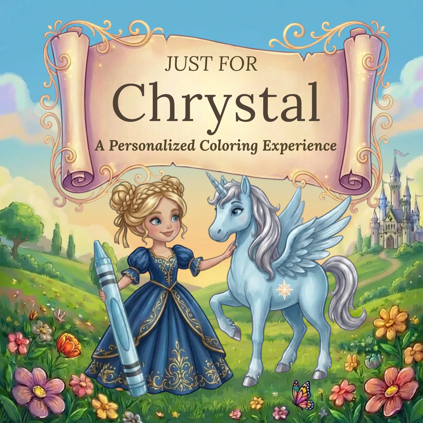 Chrystal Personalized Coloring Book | Ages 4-8 | L.K. Bunting