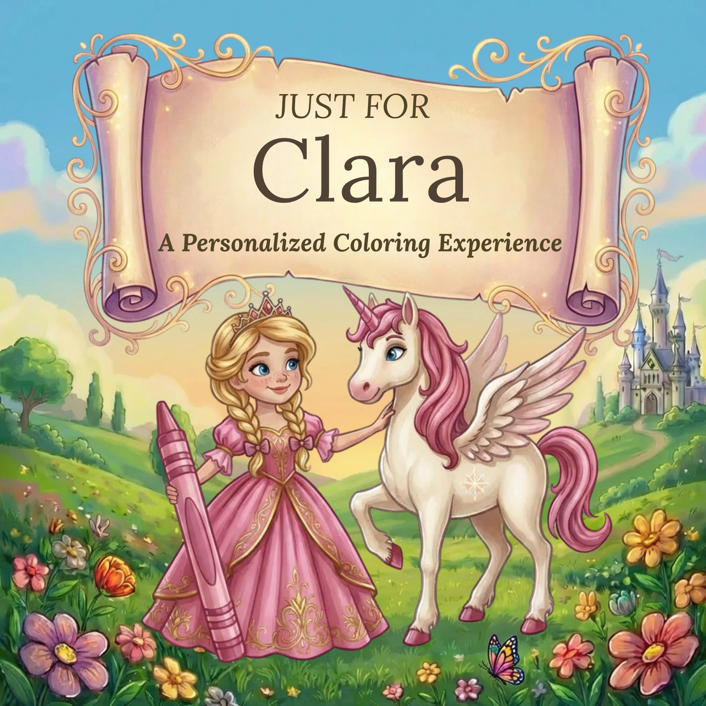 Clara Personalized Coloring Book | Ages 4-8 | L.K. Bunting