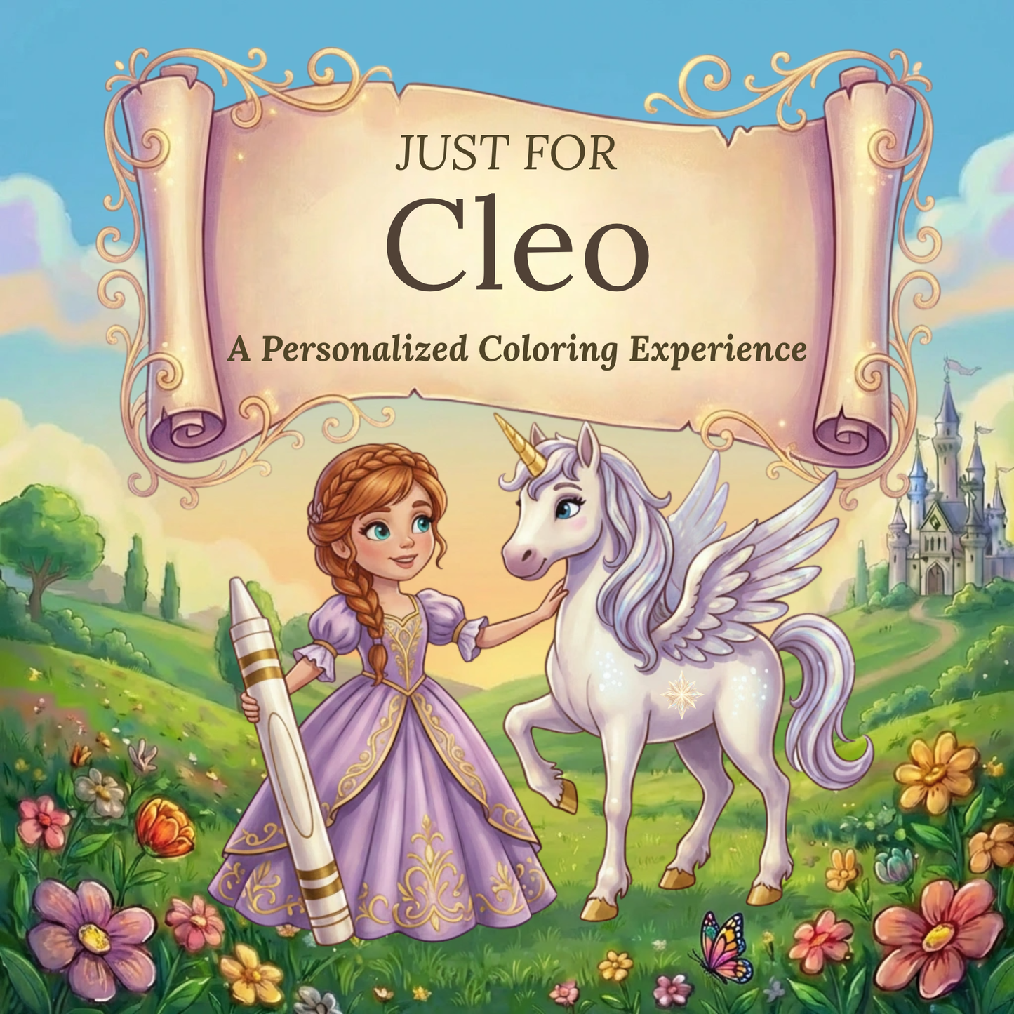 Cleo Personalized Coloring Book | Ages 4-8 | L.K. Bunting
