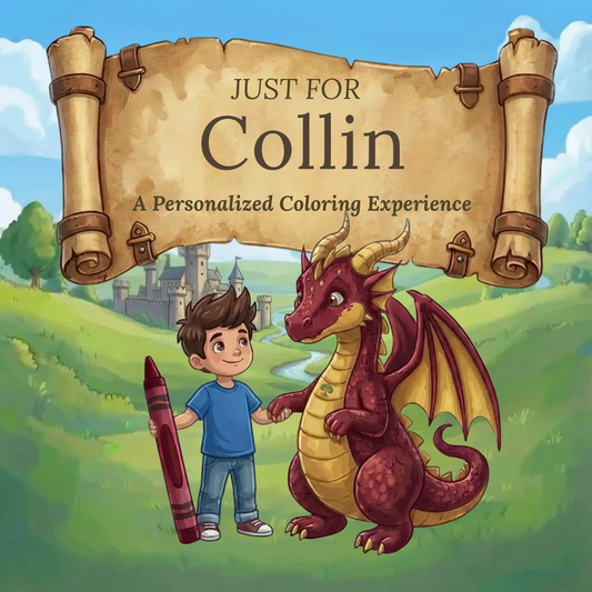 Collin Personalized Coloring Book | Ages 4-8 | L.K. Bunting