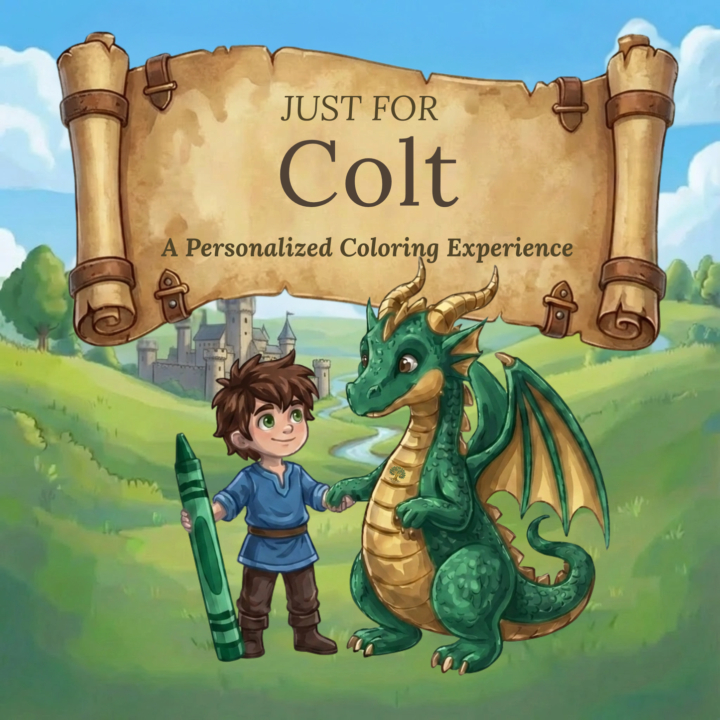 Colt Personalized Coloring Book | Ages 4-8 | L.K. Bunting