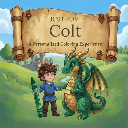 Colt Personalized Coloring Book | Ages 4-8 | L.K. Bunting