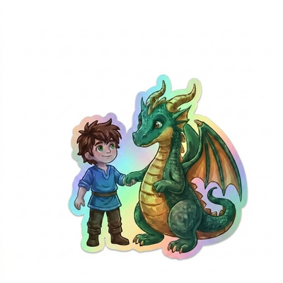 Colt Dragon Holographic Sticker (2.98” x 3”) for Kids