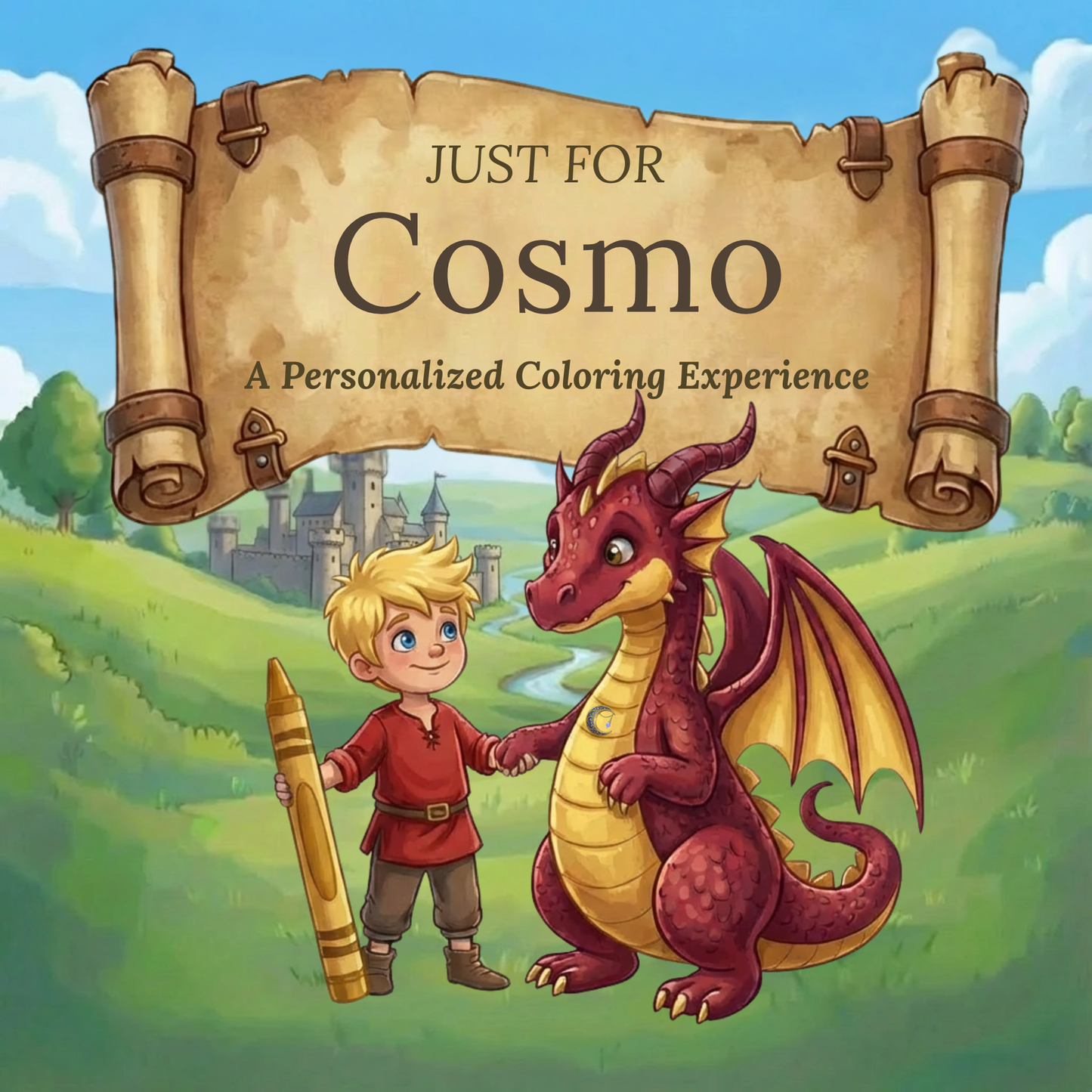 Cosmo Personalized Coloring Book | Ages 4-8 | L.K. Bunting