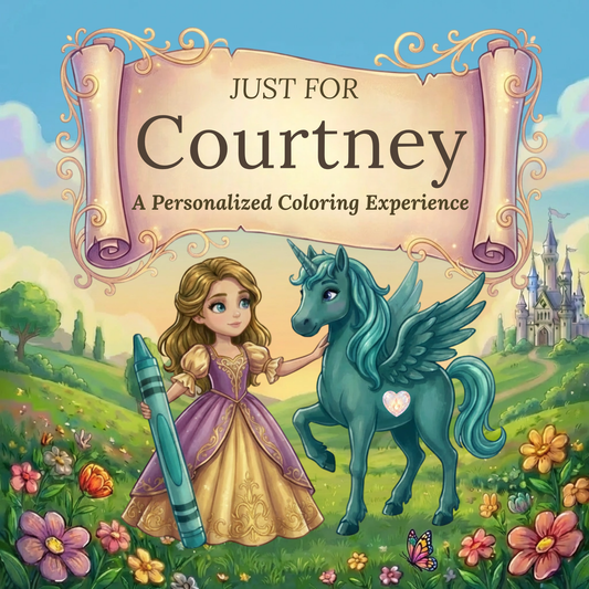 Courtney Personalized Coloring Book | Ages 4-8 | L.K. Bunting