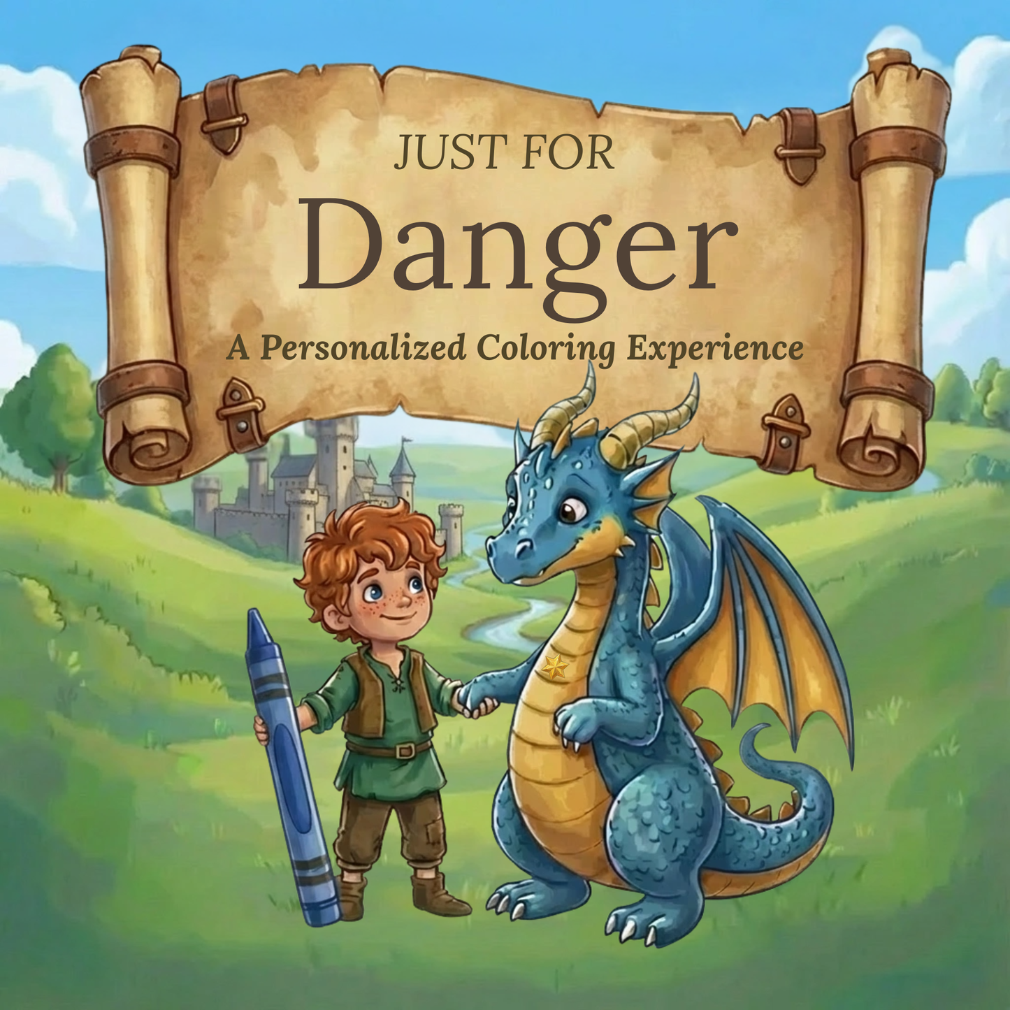 Danger Personalized Coloring Book | Ages 4-8 | L.K. Bunting