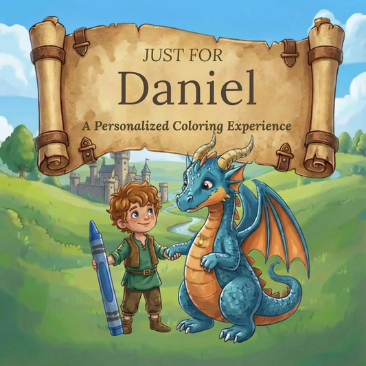 Daniel Personalized Coloring Book | Ages 4-8 | L.K. Bunting