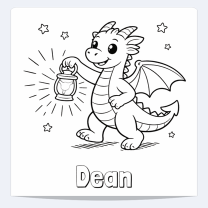 Dean Personalized Coloring Book | Ages 4-8 | L.K. Bunting